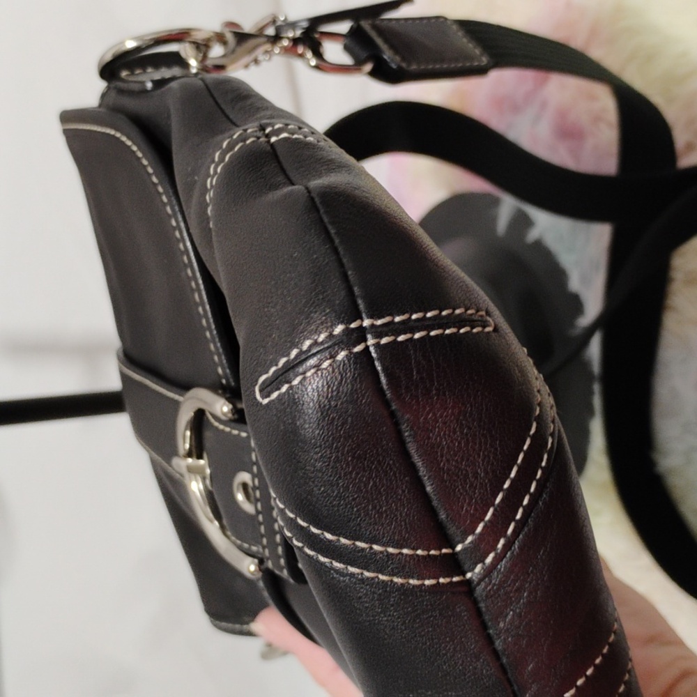 FLASH SALE!! Auth Coach Vintage Y2K Black Leather Shoulder/Crossbody Bag - Picture 15 of 15